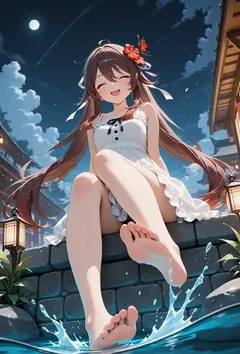 刻晴与胡桃的雷火超载侍奉